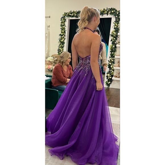 Purple Jovani Size 2 Ball gown dress - Picture 2 of 2